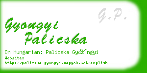 gyongyi palicska business card